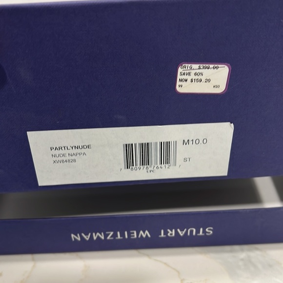 NWT Stuart Weitzman Partly Nude Nappa size 10 - Picture 4 of 5